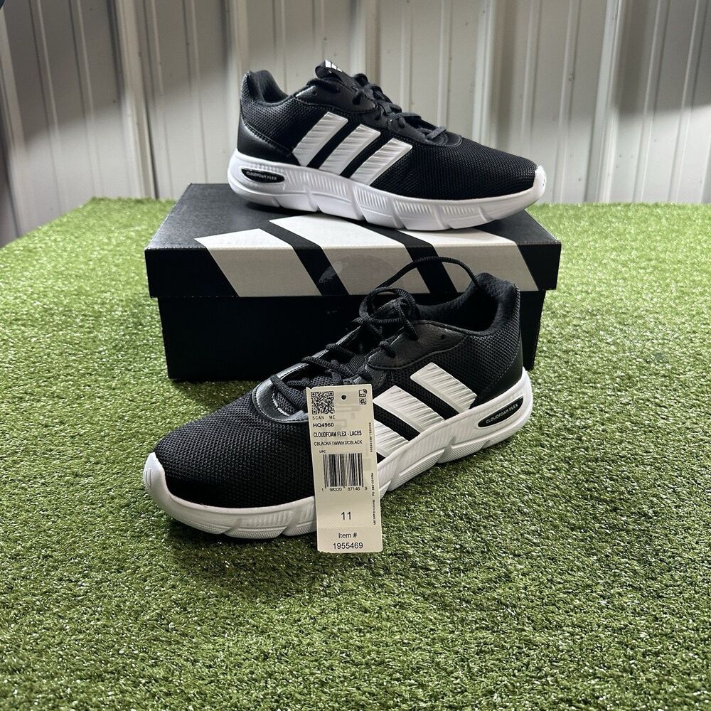 Adidas Cloudfoam Flex Women's Size 11 Black Running Shoes NIB